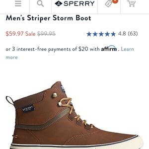 Men's Sperry Striper Storm Waterproof B